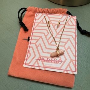 Indigo Authority NWT necklace and earrings set